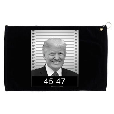 4547 Trump President 45 And 47 Trump Mugshot Grommeted Golf Towel