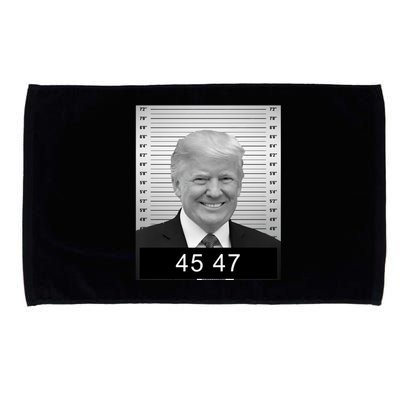 4547 Trump President 45 And 47 Trump Mugshot Microfiber Hand Towel