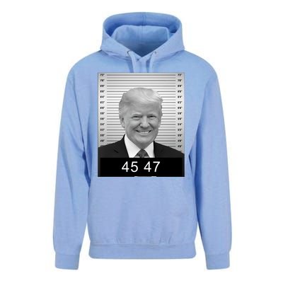 4547 Trump President 45 And 47 Trump Mugshot Unisex Surf Hoodie