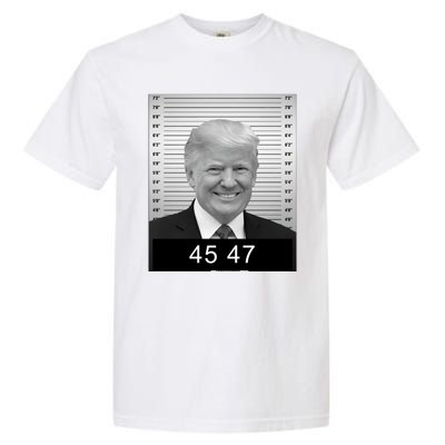 4547 Trump President 45 And 47 Trump Mugshot Garment-Dyed Heavyweight T-Shirt