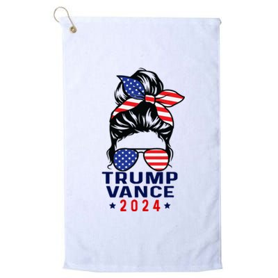 47 Trump Vance 2024 Vp America Election Women Girl Platinum Collection Golf Towel