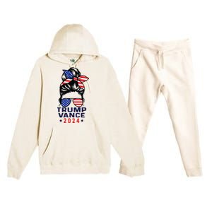 47 Trump Vance 2024 Vp America Election Women Girl Premium Hooded Sweatsuit Set