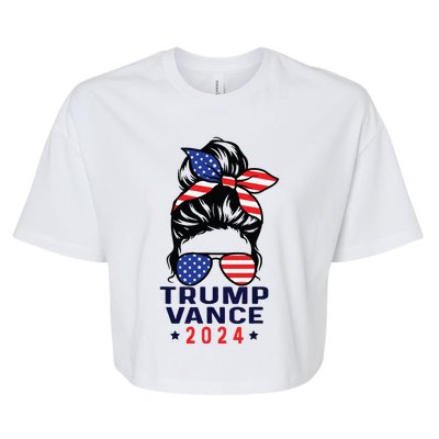 47 Trump Vance 2024 Vp America Election Women Girl Bella+Canvas Jersey Crop Tee