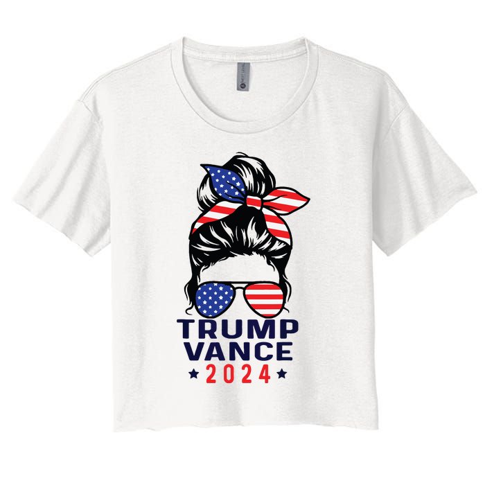 47 Trump Vance 2024 Vp America Election Women Girl Women's Crop Top Tee