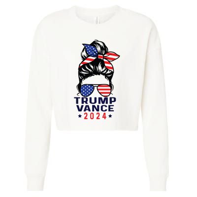 47 Trump Vance 2024 Vp America Election Women Girl Cropped Pullover Crew