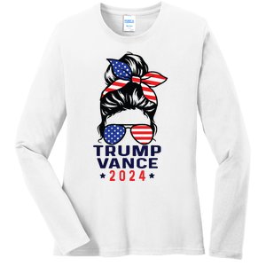 47 Trump Vance 2024 Vp America Election Women Girl Ladies Long Sleeve Shirt