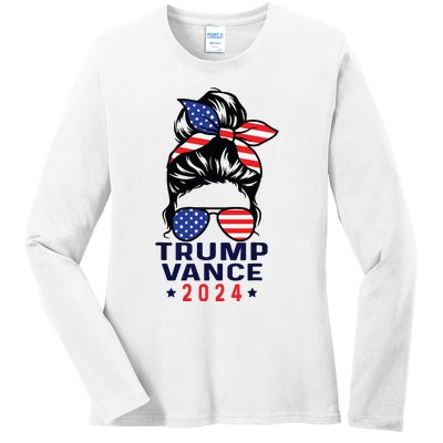 47 Trump Vance 2024 Vp America Election Women Girl Ladies Long Sleeve Shirt