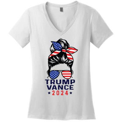 47 Trump Vance 2024 Vp America Election Women Girl Women's V-Neck T-Shirt