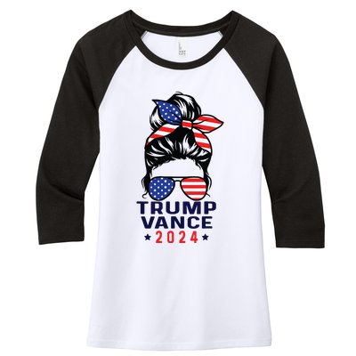 47 Trump Vance 2024 Vp America Election Women Girl Women's Tri-Blend 3/4-Sleeve Raglan Shirt