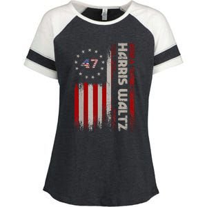 47th Usa America Flag 2024 47 We Are Not Going Back Enza Ladies Jersey Colorblock Tee