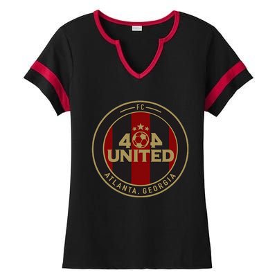 404 United Atlanta Soccer Fan Jersey Original Design Ladies Halftime Notch Neck Tee