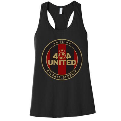 404 United Atlanta Soccer Fan Jersey Original Design Women's Racerback Tank