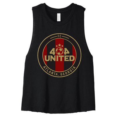 404 United Atlanta Soccer Fan Jersey Original Design Women's Racerback Cropped Tank