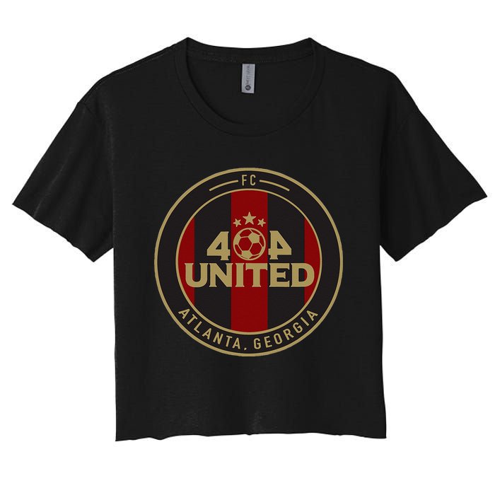 404 United Atlanta Soccer Fan Jersey Original Design Women's Crop Top Tee