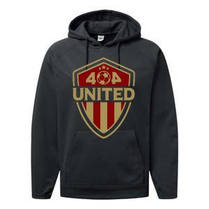 404 United Atlanta Soccer Original Design Badge Jersey Performance Fleece Hoodie