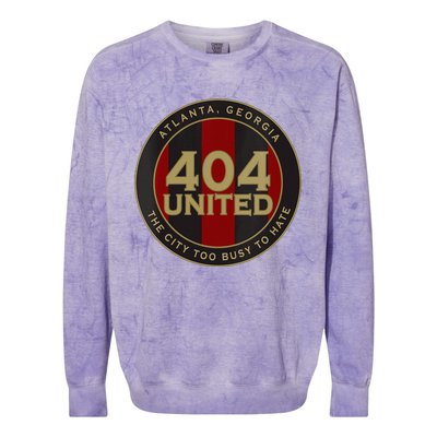 404 United Atlanta Soccer Fan City Too Busy To Hate Emblem Colorblast Crewneck Sweatshirt