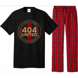 404 United Atlanta Soccer Fan City Too Busy To Hate Emblem Pajama Set