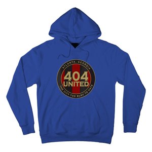 404 United Atlanta Soccer Fan City Too Busy To Hate Emblem Hoodie