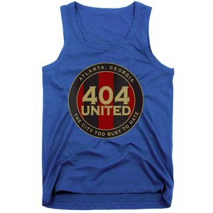 404 United Atlanta Soccer Fan City Too Busy To Hate Emblem Tank Top