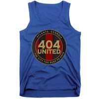 404 United Atlanta Soccer Fan City Too Busy To Hate Emblem Tank Top