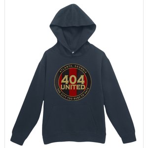 404 United Atlanta Soccer Fan City Too Busy To Hate Emblem Urban Pullover Hoodie