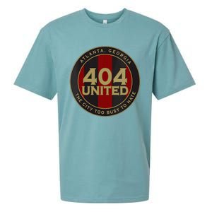 404 United Atlanta Soccer Fan City Too Busy To Hate Emblem Sueded Cloud Jersey T-Shirt