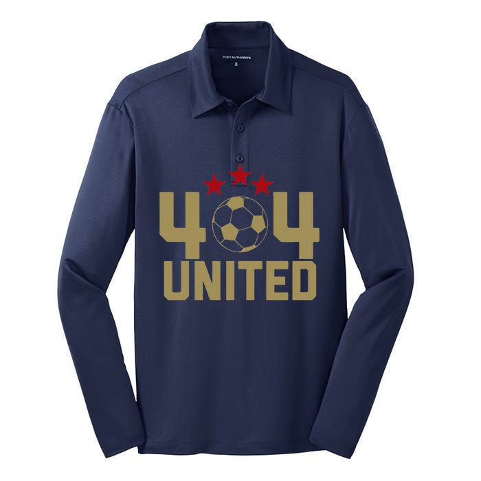 404 United Soccer Fan Jersey Original Design Silk Touch Performance Long Sleeve Polo