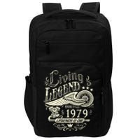 44th vintage Birthday 44 Living Legend Never Die 1979 Birthday Impact Tech Backpack