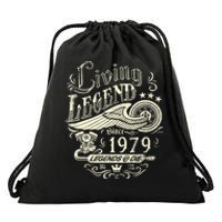 44th vintage Birthday 44 Living Legend Never Die 1979 Birthday Drawstring Bag