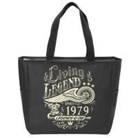 44th vintage Birthday 44 Living Legend Never Die 1979 Birthday Zip Tote Bag