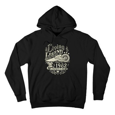 41st vintage Birthday 41 Living Legend Never Die 1982 Birthday Hoodie