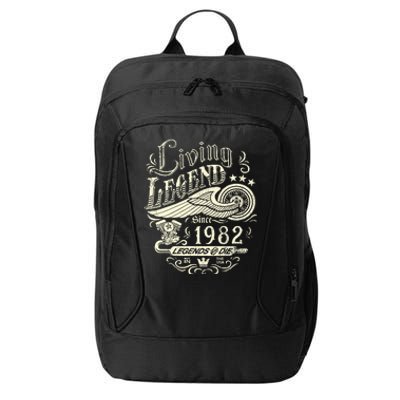 41st vintage Birthday 41 Living Legend Never Die 1982 Birthday City Backpack