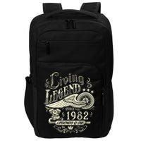 41st vintage Birthday 41 Living Legend Never Die 1982 Birthday Impact Tech Backpack