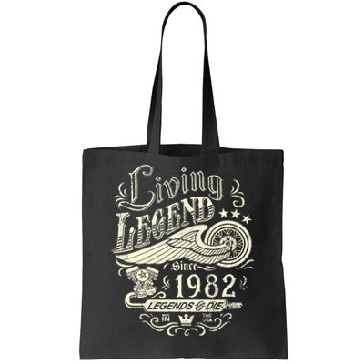 41st vintage Birthday 41 Living Legend Never Die 1982 Birthday Tote Bag