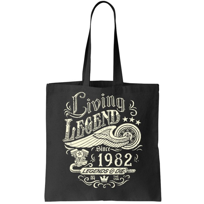 41st vintage Birthday 41 Living Legend Never Die 1982 Birthday Tote Bag