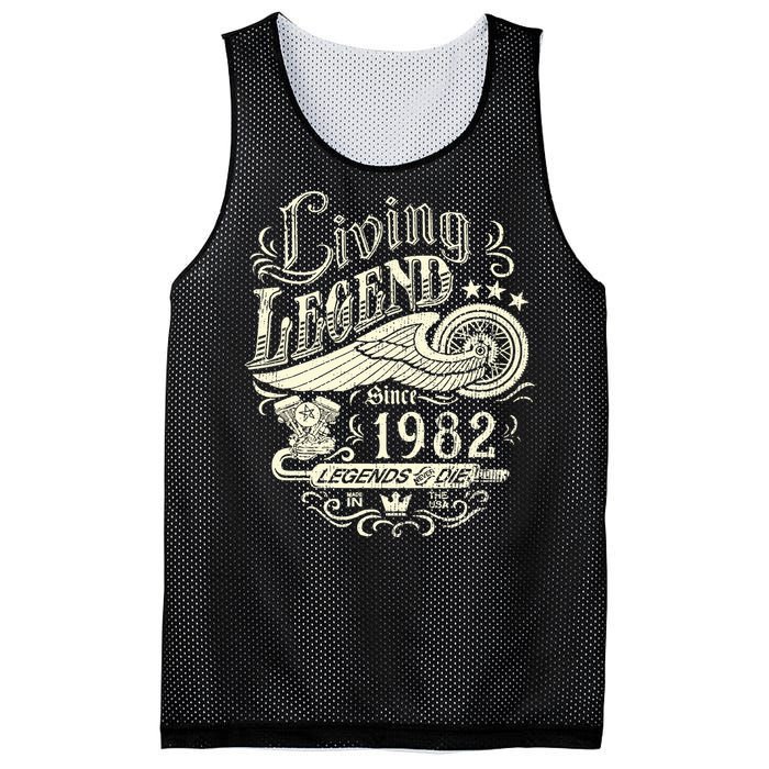 41st vintage Birthday 41 Living Legend Never Die 1982 Birthday Mesh Reversible Basketball Jersey Tank