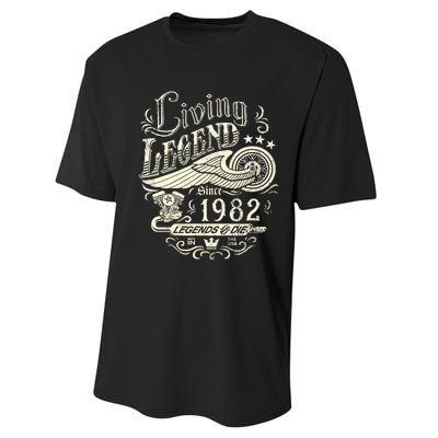 41st vintage Birthday 41 Living Legend Never Die 1982 Birthday Performance Sprint T-Shirt