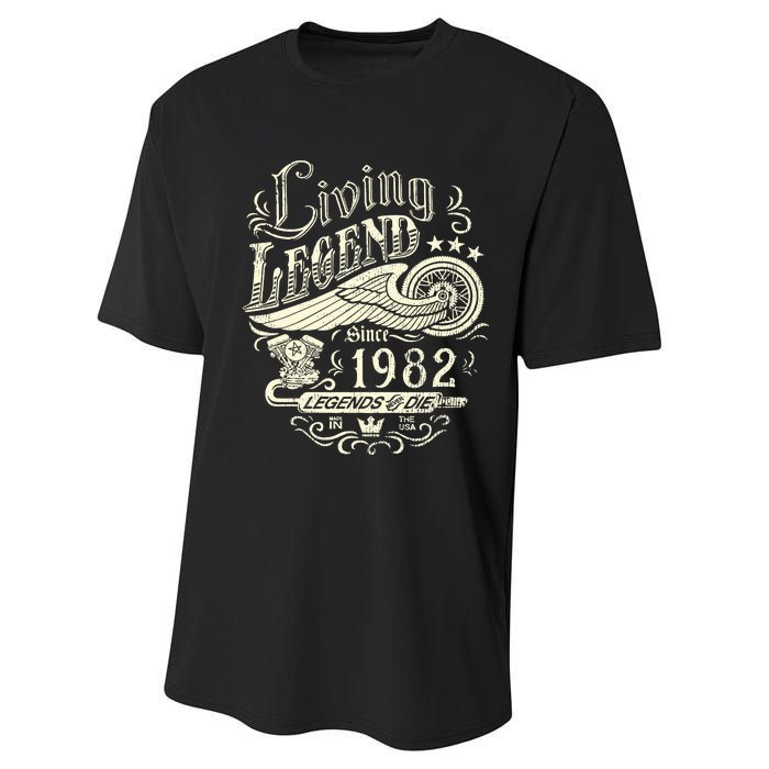 41st vintage Birthday 41 Living Legend Never Die 1982 Birthday Performance Sprint T-Shirt