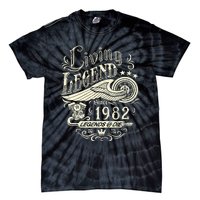 41st vintage Birthday 41 Living Legend Never Die 1982 Birthday Tie-Dye T-Shirt