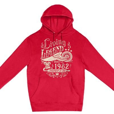 41st vintage Birthday 41 Living Legend Never Die 1982 Birthday Premium Pullover Hoodie