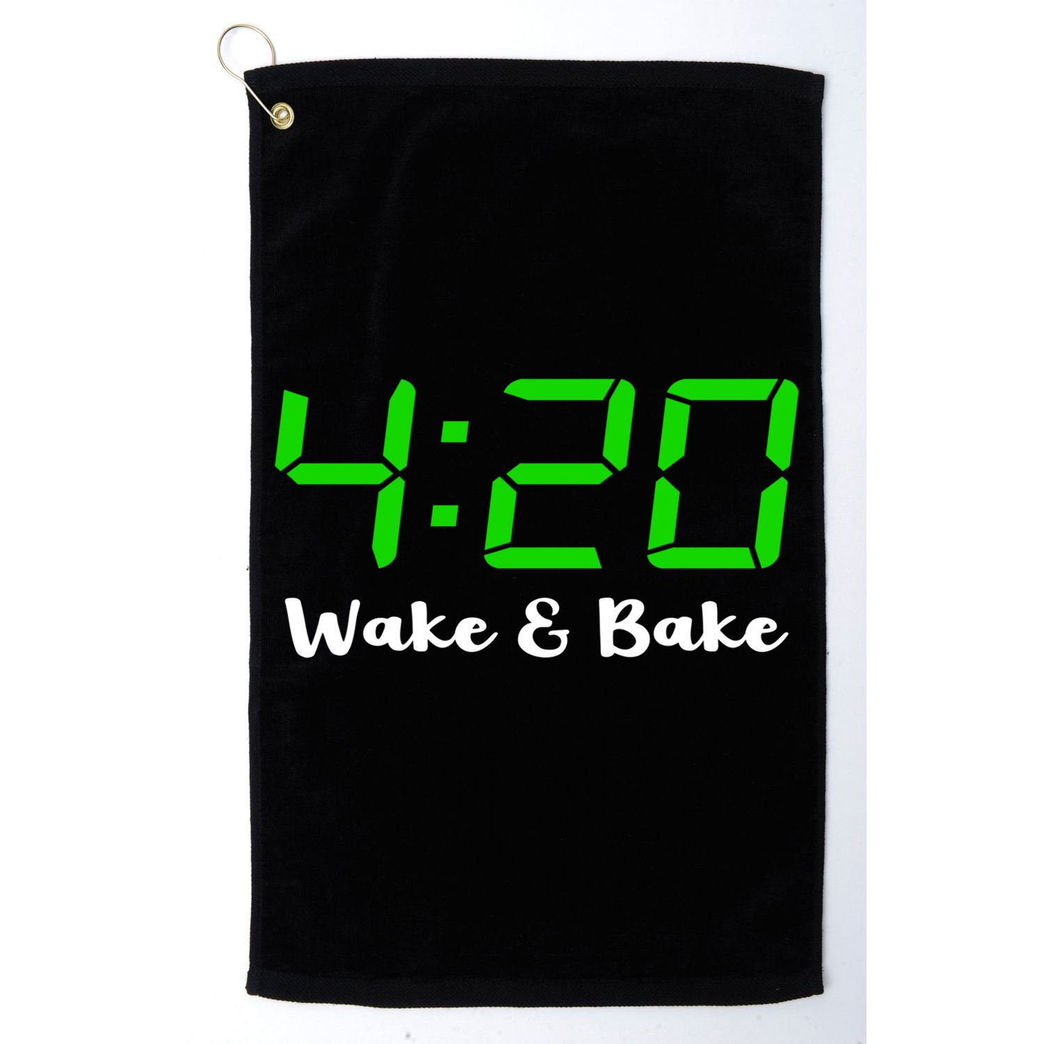 420 Wake And Bake Funny Marijuana Stoner Gift Golf Towel
