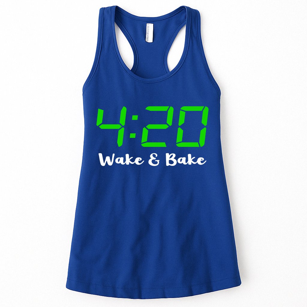 420 Wake And Bake Funny Marijuana Stoner Gift Womens Tank Top