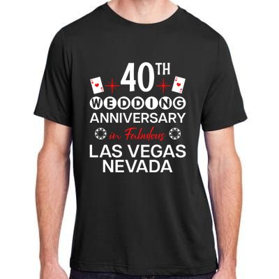 40th Wedding Anniversary In Las Vegas 40 Years Married Adult ChromaSoft Performance T-Shirt