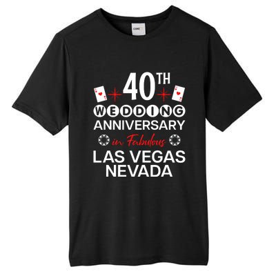 40th Wedding Anniversary In Las Vegas 40 Years Married Tall Fusion ChromaSoft Performance T-Shirt