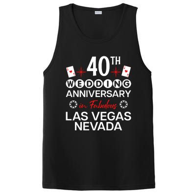 40th Wedding Anniversary In Las Vegas 40 Years Married PosiCharge Competitor Tank