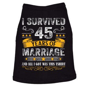 45th Wedding Anniversary Couples Husband Wife 45 Years Doggie Tank