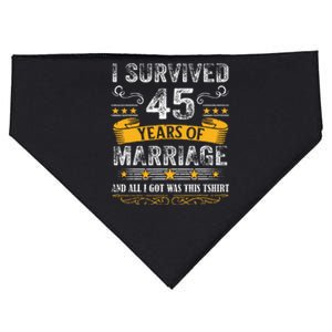 45th Wedding Anniversary Couples Husband Wife 45 Years USA-Made Doggie Bandana