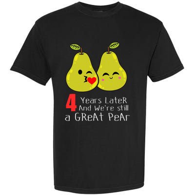 4th Wedding Anniversary Gifts Funny Couples Garment-Dyed Heavyweight T-Shirt