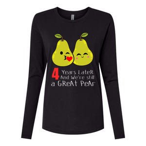 4th Wedding Anniversary Gifts Funny Couples Womens Cotton Relaxed Long Sleeve T-Shirt