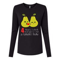 4th Wedding Anniversary Gifts Funny Couples Womens Cotton Relaxed Long Sleeve T-Shirt